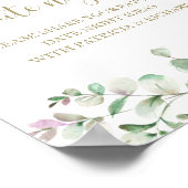 Greenery Brautparty Date Night Jar Sign Poster (Ecke)