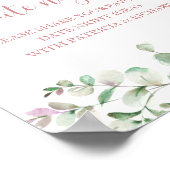 Greenery Brautparty Date Night Jar Sign Poster (Ecke)