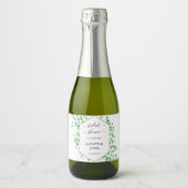 Greenery Brautparty Elegant Mini Schaumweinetikett (Vorderseite)