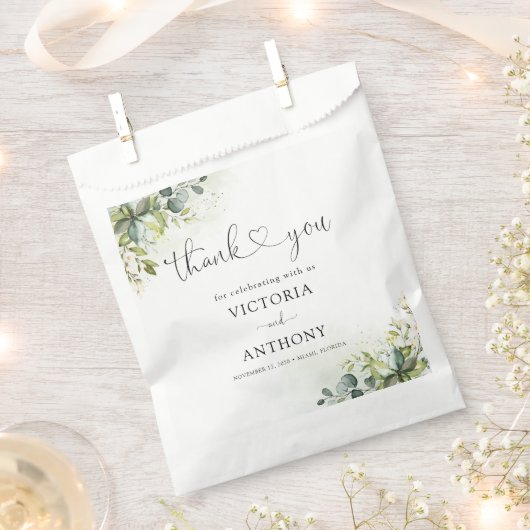 Greenery Brautparty Fevor Bag Geschenktütchen (Ausgeschnitten)