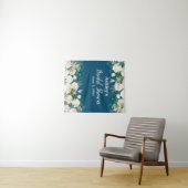 Greenery Brautparty Foto Booth Navy Gold Prop Wandteppich (Beispiel (Horizontal))