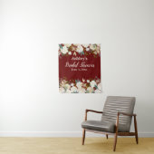 Greenery Brautparty Foto Stand Burgundy Prop Wandteppich (Beispiel)