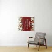 Greenery Brautparty Foto Stand Burgundy Prop Wandteppich (Beispiel (Horizontal))