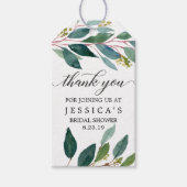 Greenery Brautparty Gefältester Geschenkanhänger (Vorderseite)