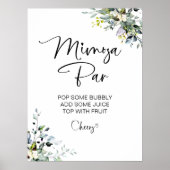 Greenery Brautparty Mimosa Bar Sign Poster (Vorne)