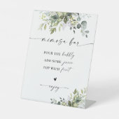 Greenery Brautparty Mimosa Bar Sign Sockelschild (Vorderseite)