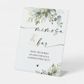 Greenery Brautparty Mimosa Bar Sign Sockelschild (Vorderseite)