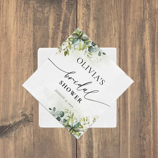 Greenery Brautparty Napkin Serviette