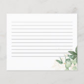 Greenery Brautparty Rezept Card (Rückseite)