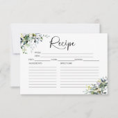 Greenery Brautparty Rezept Card Einladung (Vorderseite)