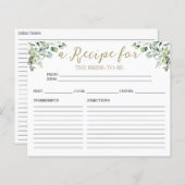 Greenery Brautparty Rezeptionskarten (Vorne/Hinten)