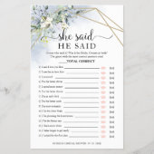 Greenery Brautparty sagte er sagte, sie sagte Spie Flyer (Vorne)