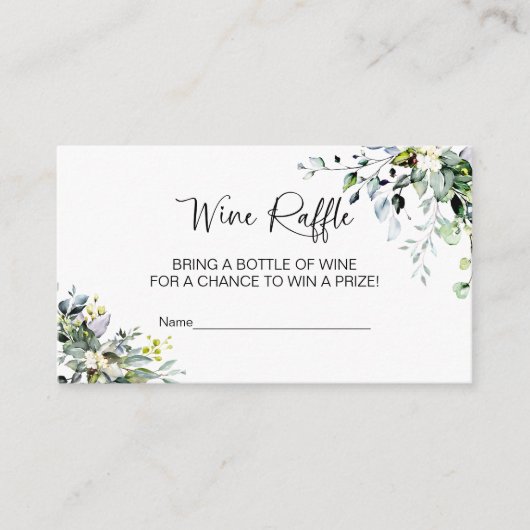 Greenery Brautparty Weinwanderwege Begleitkarte (Vorderseite)