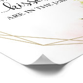 Greenery Brautparty Wie viele Kisses unterschreibe Poster (Ecke)