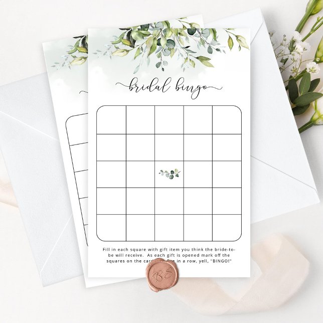 Greenery Bridal Bingo Spiel (Von Creator hochgeladen)