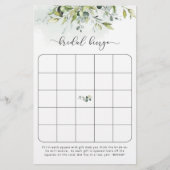 Greenery Bridal Bingo Spiel (Vorderseite)