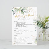 Greenery Bridal Game Was ist auf deinem Handy? (Stehend Vorderseite)