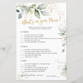 Greenery Bridal Game Was ist auf deinem Handy?