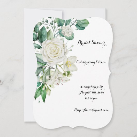 GREENERY BRIDAL SHOWING INVITATION EINLADUNG (Vorderseite)