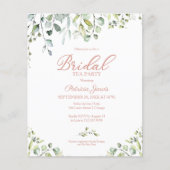 Greenery Bridal Tea Party Einladung (Vorderseite)