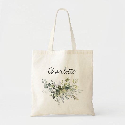 Greenery Bridesmaid Hochzeit Tote Tag Tragetasche (Vorne)