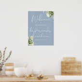 Greenery Bridesmaids Luncheon Begrüßungszeichen Poster (Küche)