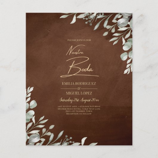 Greenery Brown Wedding Fall Winter (Vorderseite)