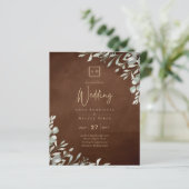 Greenery Brown Wedding Fall Winter (Stehend Vorderseite)