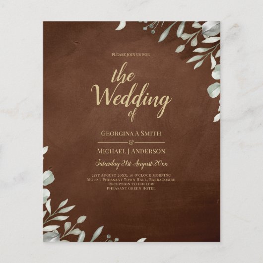 Greenery Brown Wedding Fall Winter (Vorderseite)