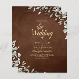 Greenery Brown Wedding Fall Winter