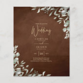 Greenery Brown Wedding Fall Winter Flyer (Vorne)