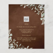 Greenery Brown Wedding Fall Winter Flyer (Hinten)