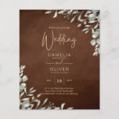 Greenery Brown Wedding Fall Winter Flyer (Vorne)