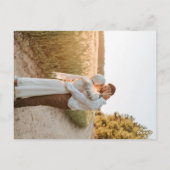 Greenery Brush Calligraphy Wedding Postkarte (Rückseite)