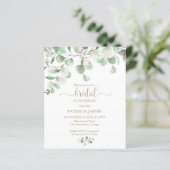 Greenery Budget Bridal Luncheon Einladungen (Stehend Vorderseite)