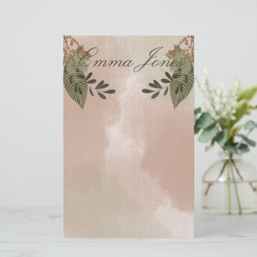 Greenery Bunches Briefpapier (Stehend Vorderseite)