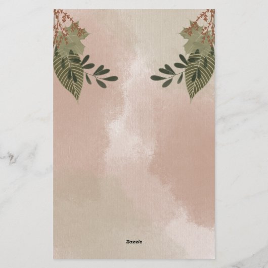 Greenery Bunches Briefpapier (Rückseite)