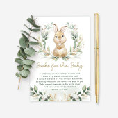 Greenery Bunny Books for Baby Neutral Shower Begleitkarte
