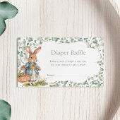 Greenery Bunny Girl Baby Duschdusche Windeln Raffl Begleitkarte