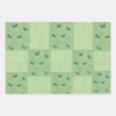 Greenery Butterflies Wrapping Paper Sheets Geschenkpapier Set (Vorderseite)