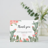 Greenery Cactus Dankeschön Karte (Stehend Vorderseite)