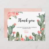 Greenery Cactus Dankeschön Karte (Vorne/Hinten)