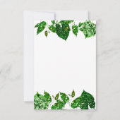 Greenery Cali Green Glitzer Woodland Ivy Leafs Eve Einladung (Rückseite)