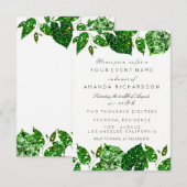 Greenery Cali Green Glitzer Woodland Ivy Leafs Eve Einladung (Vorne/Hinten)