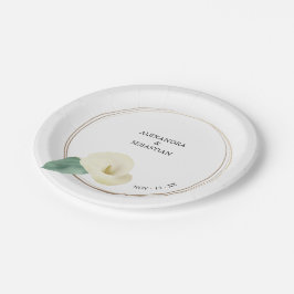 Greenery Calla Lily Wedding Paper Plate Pappteller