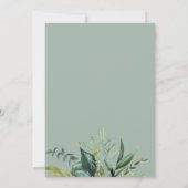 Greenery Calligrafy Sweet 16 Geburtstagsparty Einladung (Rückseite)