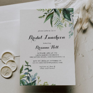 Greenery Calligraphy Bridal Luncheon Brautparty Einladung