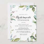 Greenery Calligraphy Bridesmaids Luncheon Dusche Einladung (Vorderseite)