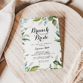 Greenery Calligraphy Brunch mit Bride Shower Einladung