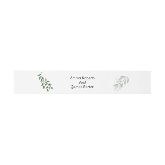 Greenery Calligraphy Wedding Invitation Bly Band (Flach)